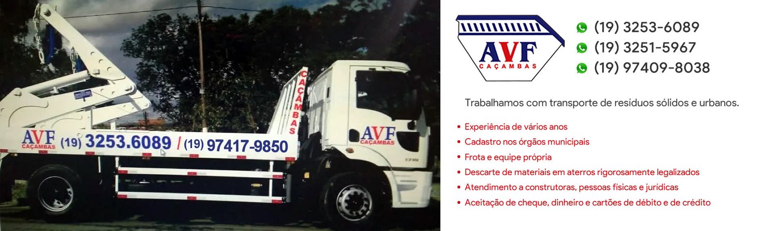 Locação de caçamba em Campinas
